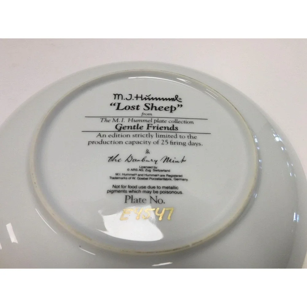 Set of 4 MJ Hummel Plates Gentle Friends, Stormy Weather, Apple Tree & Little Ex